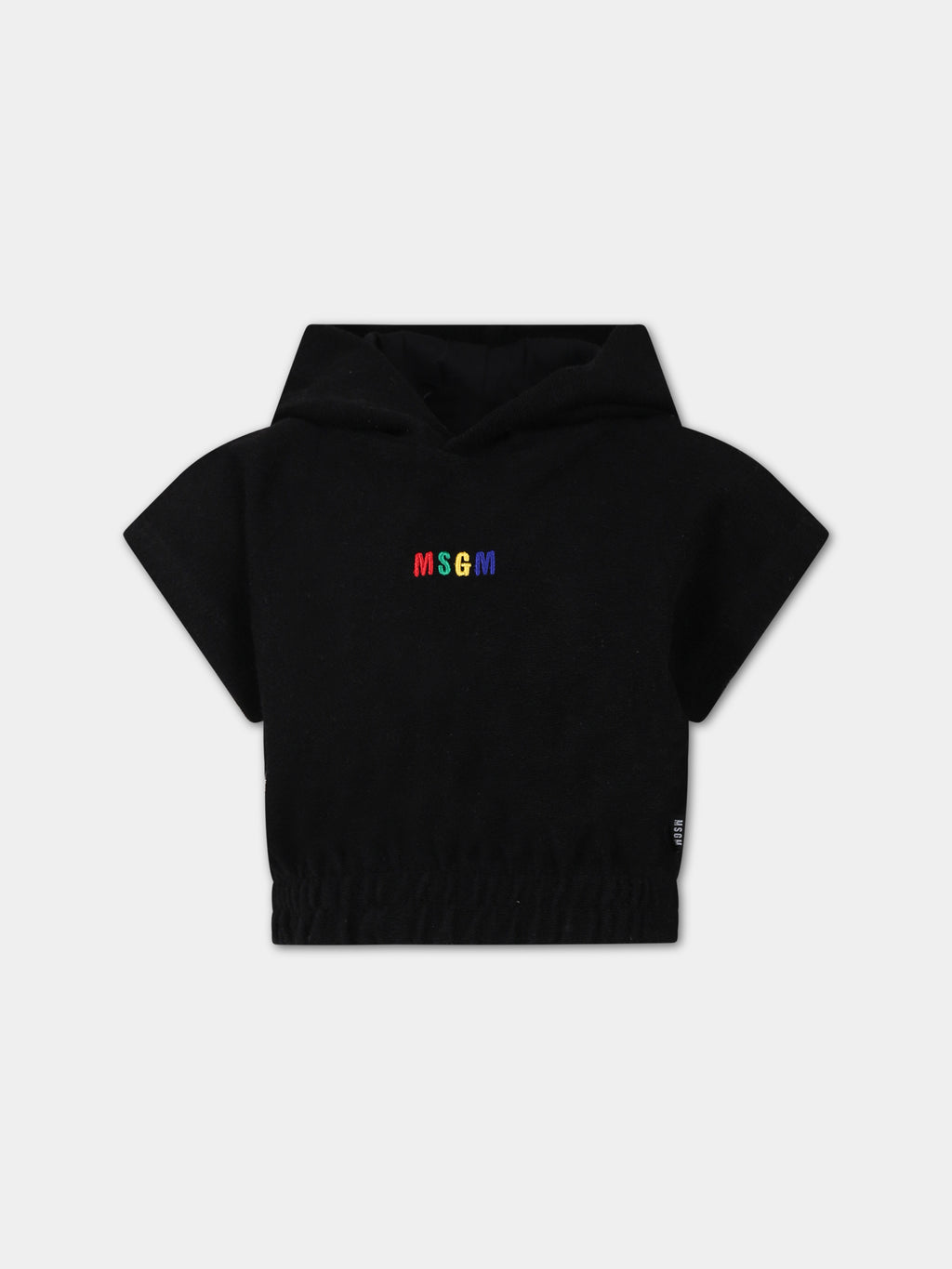 Sweat-shirt noir pour fille avec logo